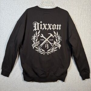 Dixxon Sweatshirt Mens XL Black Working Class Crewneck Pullover Graphic Logo